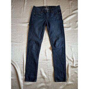 Paige Peg Skinny Jeans Womens Size 25 Stretch Denim Dark Wash‎ Low Rise